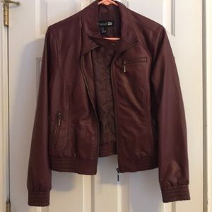faux leather jacket